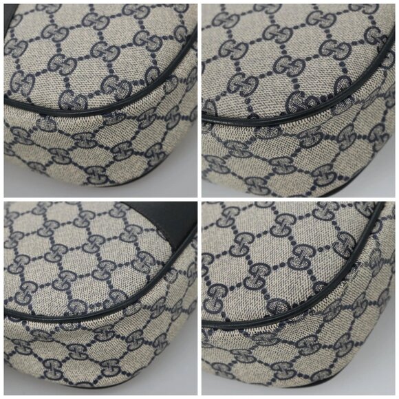 GUCCI GG Supreme Sherry Line Clutch Bag PVC Navy Red 89 01 034 Auth 103583 - Picture 14 of 16